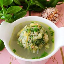 荠菜蛤蜊狮子头的做法[图]