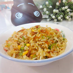 蛋黄米虾炒饭的做法[图]