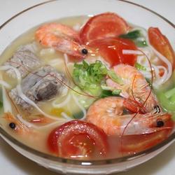 剩菜鲜虾面的做法[图]