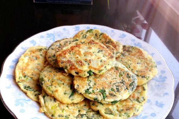 豆渣芹菜叶鸡蛋饼