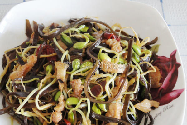 黄豆芽炒海带丝