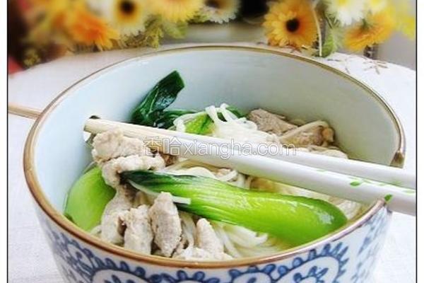 油菜肉丝面