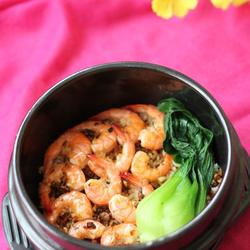 金银蒜鲜虾煲饭的做法[图]