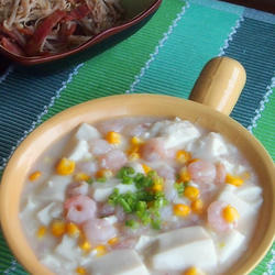 虾仁玉米烩豆腐的做法[图]