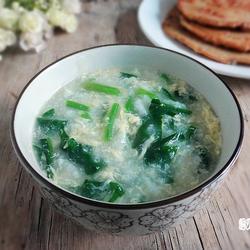 蛋花菠菜粥的做法[图]