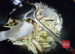 韭菜芽炒香干的做法图解4