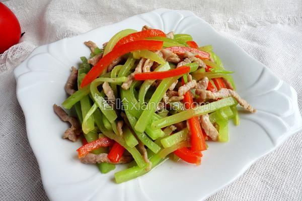 莴笋肉丝小炒