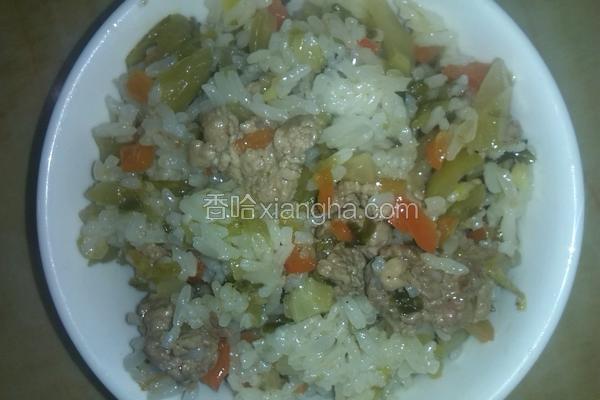 酸菜肉沫炒饭