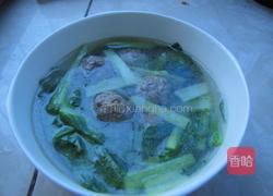 小白菜汆丸子的做法图解9