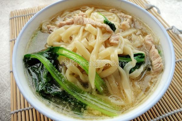 青菜肉丝汤面