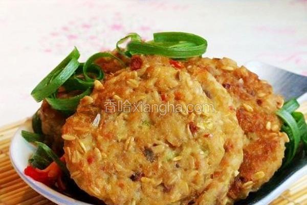 燕麦时蔬鲅鱼饼