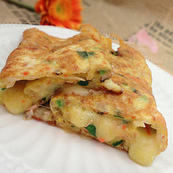 奶酪鸡蛋银鱼饼的做法[图]