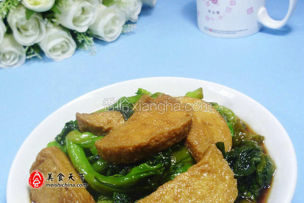 菜心烧素鸡