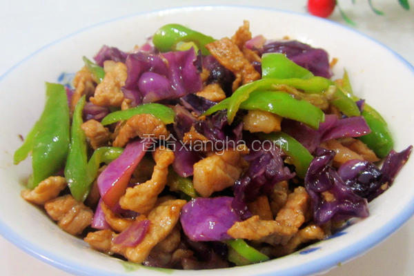 紫包菜炒肉