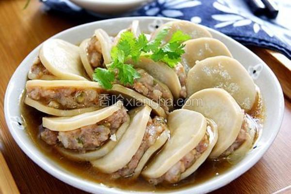 清蒸蚝油鲍菇夹