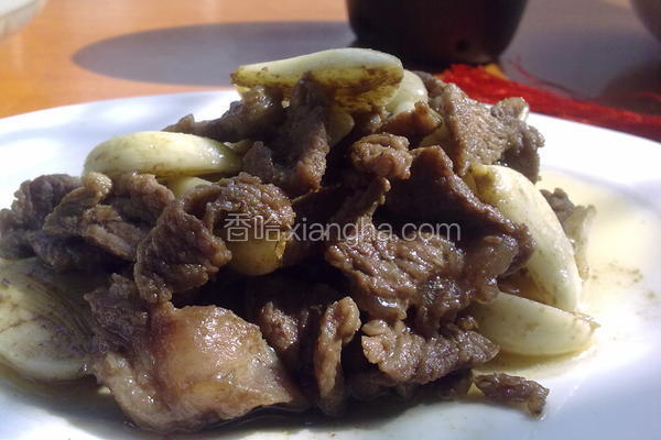 大蒜炒鹿肉