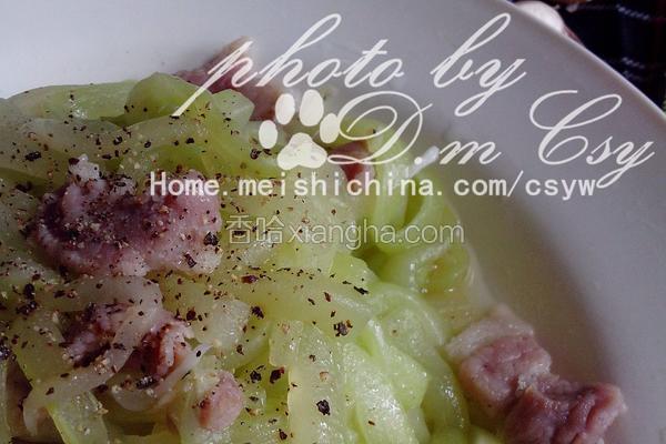 瓜丝炒肉片