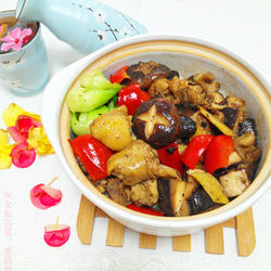 香菇鸡肉煲仔饭的做法[图]