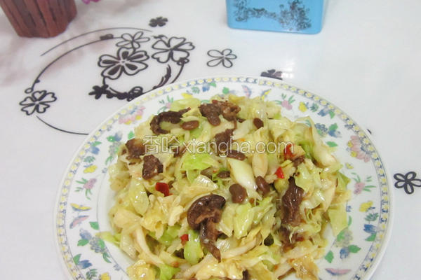 豆瓣酱炒圆白菜
