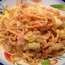沙爹鸡肉炒乌冬的做法[图]