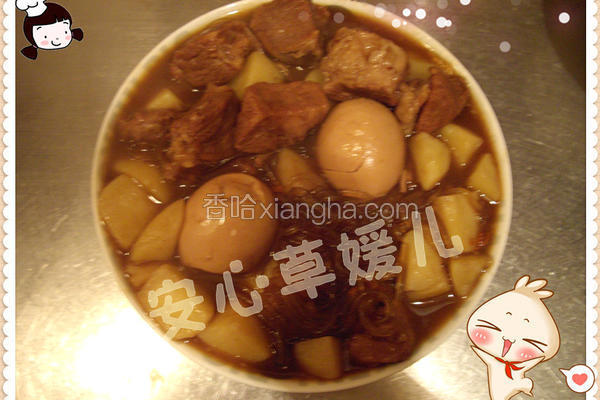 土豆烩牛肉卤蛋