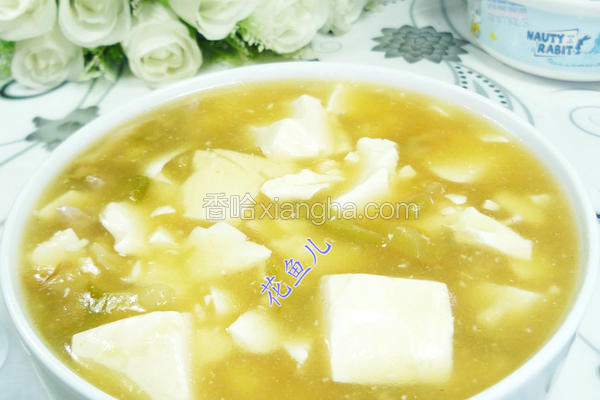 里脊肉榨菜豆腐羹