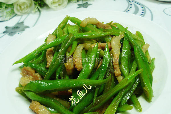 五花肉炒油豆角