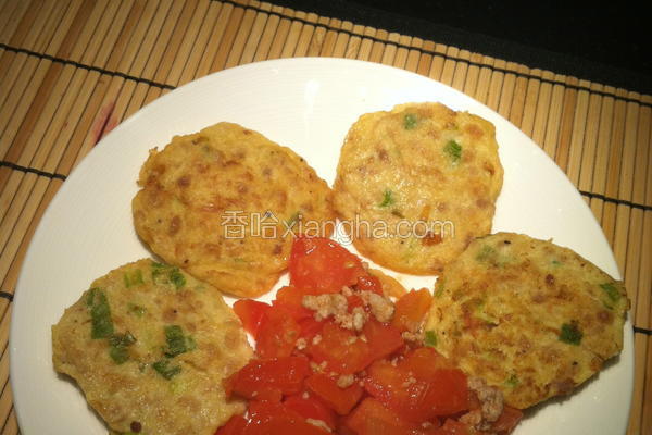 香葱鸡蛋肉饼