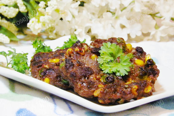 玉米牛肉饼