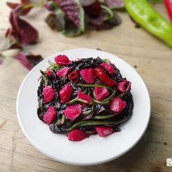蒜粒炒红苋菜的做法[图]