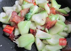 上海青炒腊肉的做法图解9