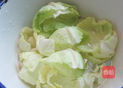 肉末炒包菜的做法图解2