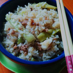 肉末豆角焖饭的做法[图]