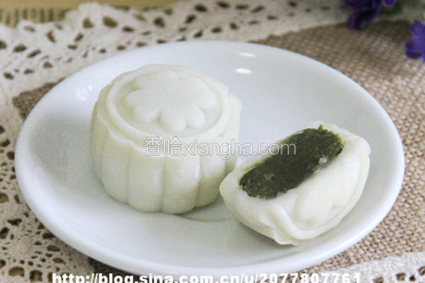 抹茶馅冰皮月饼