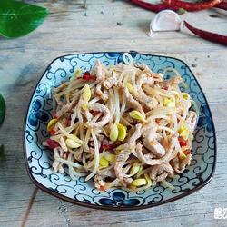 剁椒豆芽炒肉丝的做法[图]