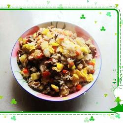 五彩炒饭的做法[图]