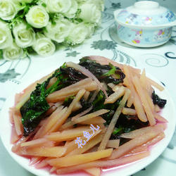 红苋菜炒土豆的做法[图]