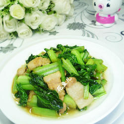 五花肉炒广东菜心的做法[图]