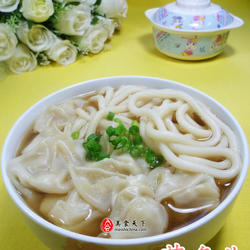 鲜虾小馄饨乌冬面的做法[图]