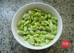 橄榄菜拌毛豆的做法图解2
