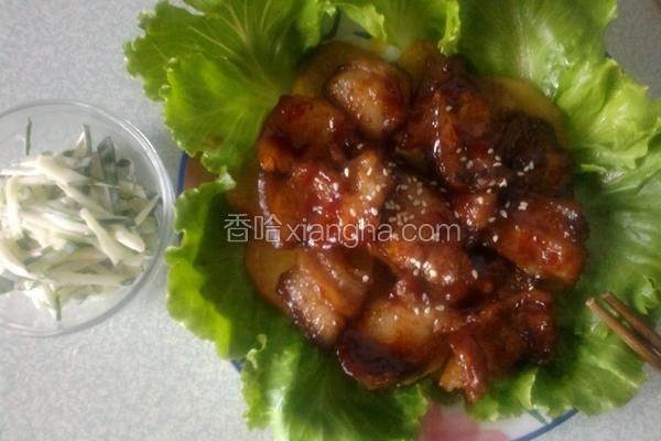 土豆片烤肉