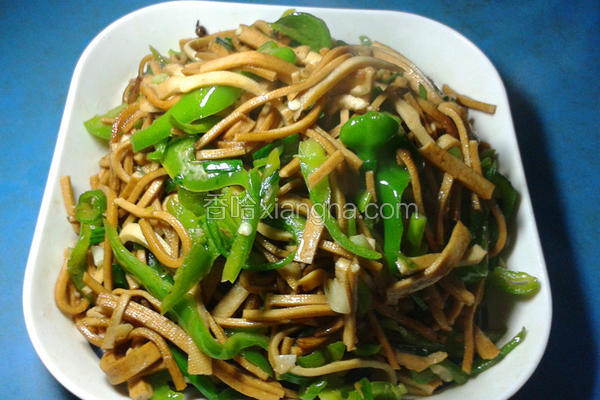 青椒炒豆干