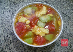 炒鸡蛋丝瓜番茄汤的做法图解15