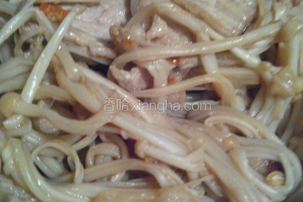 金针菇炒肉片