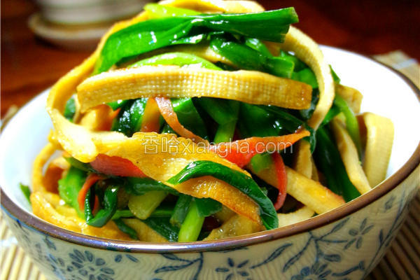 韭菜炒豆皮