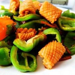 菜椒鱿鱼干的做法[图]