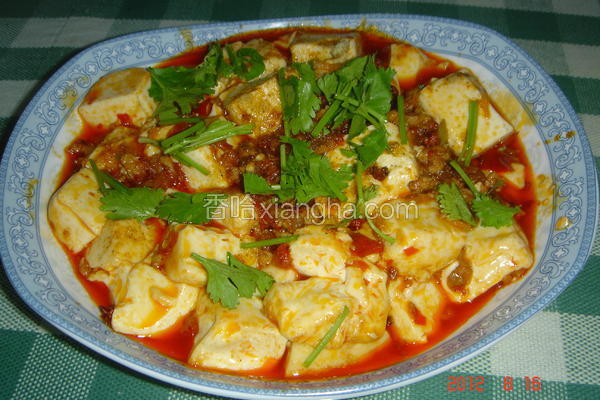 红油肉末豆腐