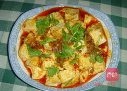 红油肉末豆腐的做法图解4