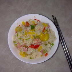 彩椒拌饭的做法[图]