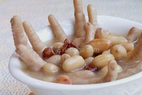 花生炖鸡爪